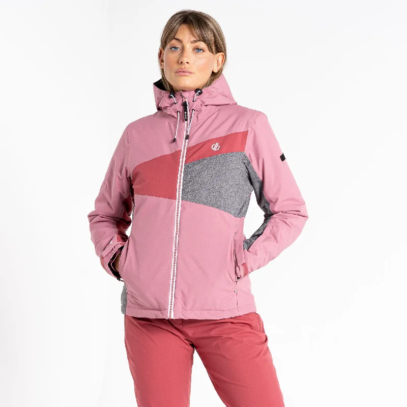 Dare2b Ladies Ice Gleam Ski Jacket -ROSE Anorak Shell Jacket Lightweight Jacket