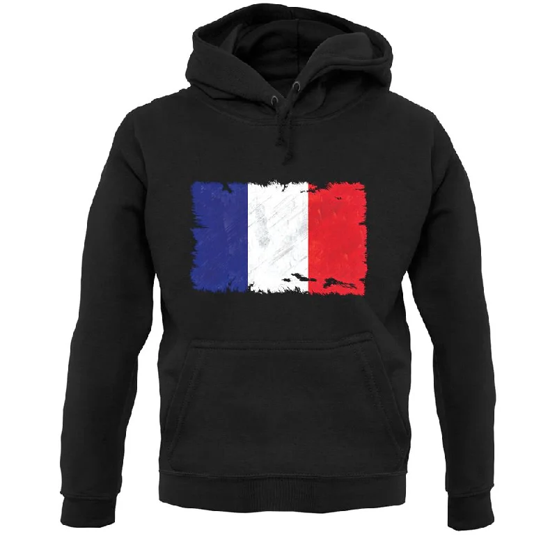 France Grunge Style Flag Unisex Hoodie