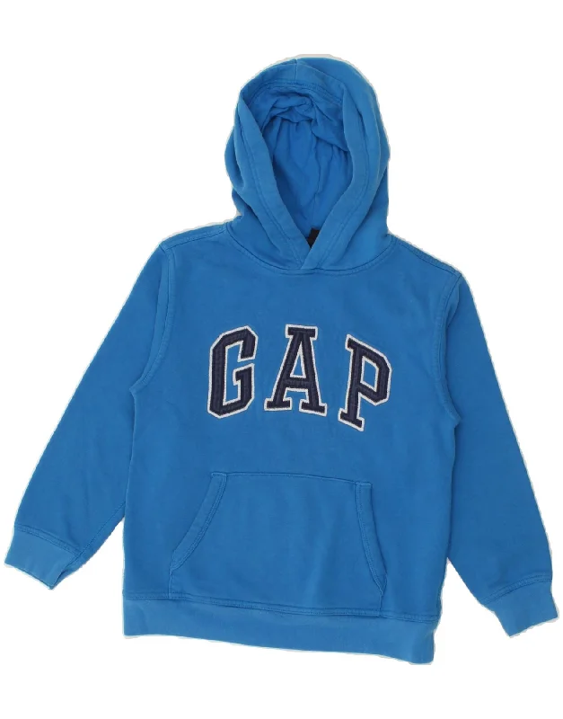 GAP Boys Graphic Hoodie Jumper 10-11 Years Blue Cotton