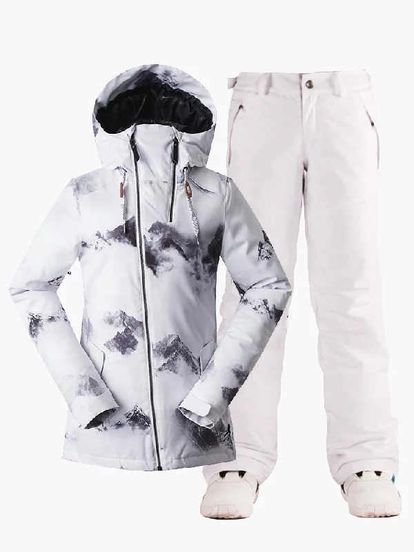 Women's Colorful Snowboard Jacket Black Pants Sets Ski Suits Wool Jacket Cashmere Jacket Tweed Jacket