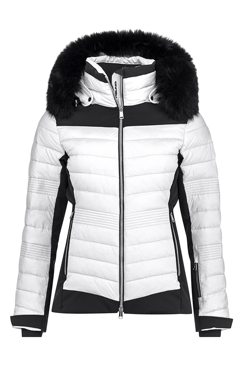 Immensity Ski Jacket - Real Fox Collar Zip Front Button Front Snap Front