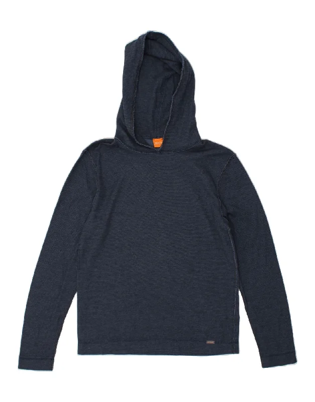 HUGO BOSS Mens Hoodie Jumper Small Navy Blue Cotton Hoodie with Embroidery Detailed Premium HUGO BOSS Mens Hoodie Jumper Small Navy Blue Cotton Hoodie with Embroidery Detailed Premium