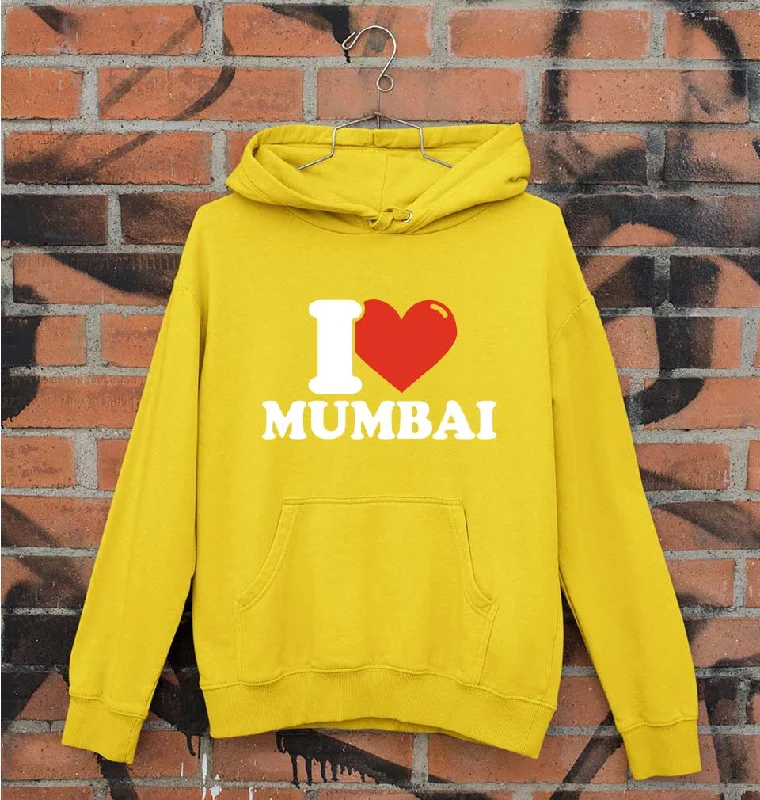 I Love Mumbai Unisex Hoodie for Men/Women Hoodie with Patch Decorative Personalized