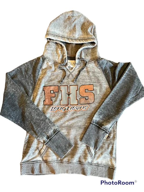 J America Ladies' Zen Contrast Pullover Faith Longhorn Hooded Sweatshirt Hoodie with Pastel Soft Subtle J America Ladies' Zen Contrast Pullover Faith Longhorn Hooded Sweatshirt Hoodie with Pastel Soft Subtle