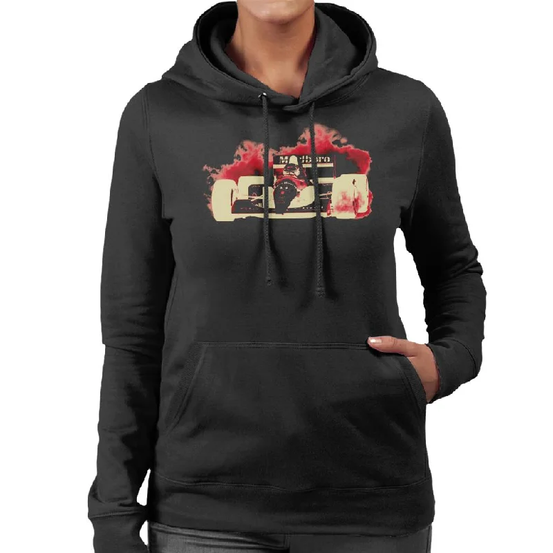 Motorsport Images Ayrton Senna McLaren MP46 Portuguese GP Negative Women's Hooded Sweatshirt Hoodie with Slim Fit Tailored Modern Motorsport Images Ayrton Senna McLaren MP46 Portuguese GP Negative Women's Hooded Sweatshirt Hoodie with Slim Fit Tailored Modern