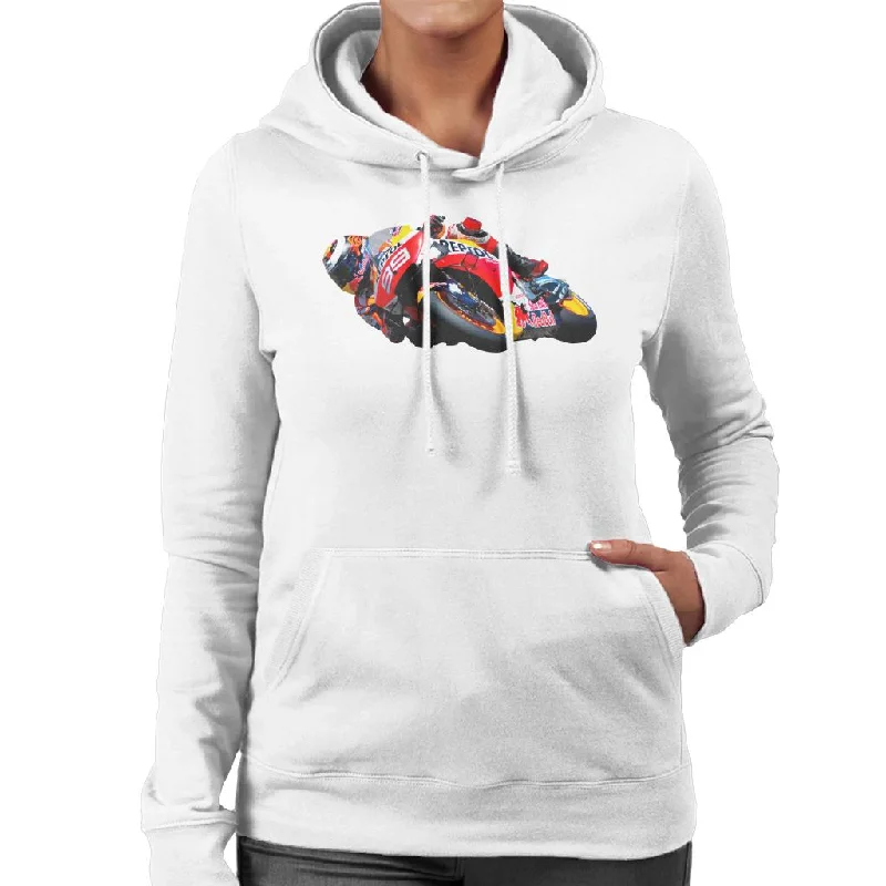 Motorsport Images Jorge Lorenzo Women's Hooded Sweatshirt Hoodie with Metallic Shiny Futuristic Motorsport Images Jorge Lorenzo Women's Hooded Sweatshirt Hoodie with Metallic Shiny Futuristic