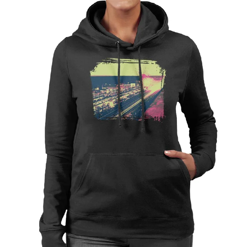 Motorsport Images Le Mans At Night Women's Hooded Sweatshirt Hoodie with Hood Adjustable Protection Motorsport Images Le Mans At Night Women's Hooded Sweatshirt Hoodie with Hood Adjustable Protection