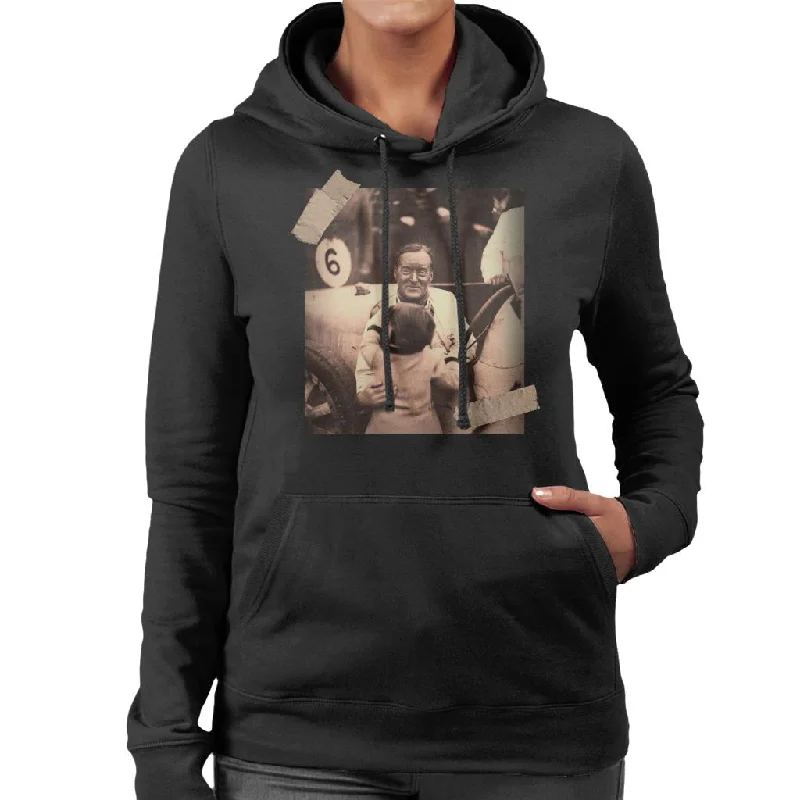 Motorsport Images Malcolm Campbell 1927 Grand Prix Women's Hooded Sweatshirt Hoodie with Illustration Artistic Creative Motorsport Images Malcolm Campbell 1927 Grand Prix Women's Hooded Sweatshirt Hoodie with Illustration Artistic Creative