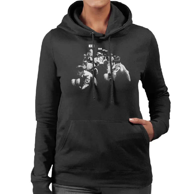 Motorsport Images Monza 1958 Pit Stop Women's Hooded Sweatshirt Hoodie with Crew Neck Simple Timeless Motorsport Images Monza 1958 Pit Stop Women's Hooded Sweatshirt Hoodie with Crew Neck Simple Timeless