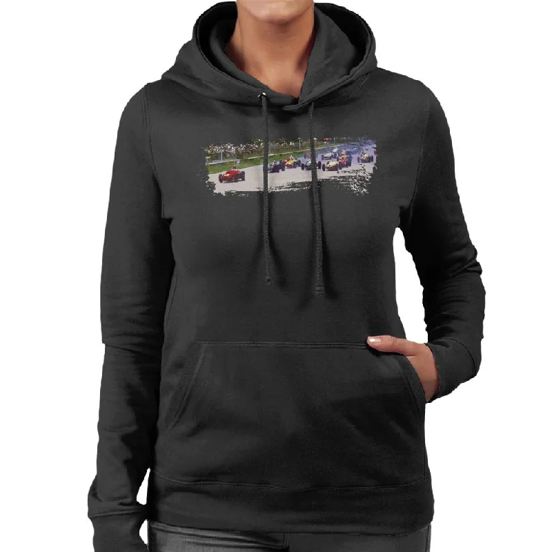 Motorsport Images Monza 500 Miles 1958 Starting Heat Women's Hooded Sweatshirt Hoodie with Back Slit Movement Comfort Motorsport Images Monza 500 Miles 1958 Starting Heat Women's Hooded Sweatshirt Hoodie with Back Slit Movement Comfort