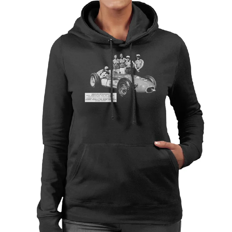 Motorsport Images Monza Roadster Winner Jim Rathmann Women's Hooded Sweatshirt Hoodie with Tied Waist Feminine Flattering Motorsport Images Monza Roadster Winner Jim Rathmann Women's Hooded Sweatshirt Hoodie with Tied Waist Feminine Flattering