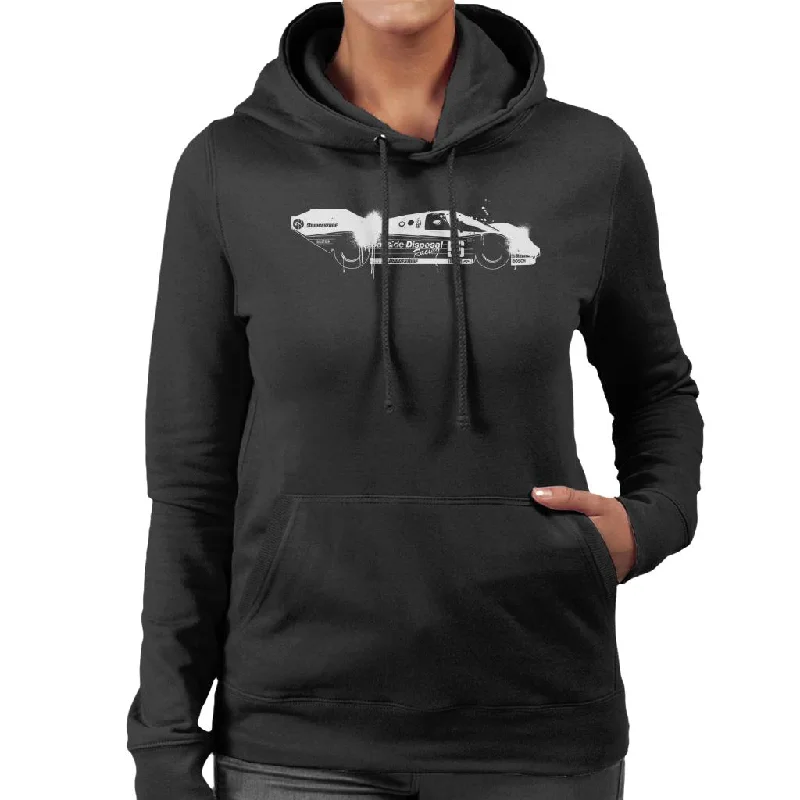 Motorsport Images Rob Dyson 962 IMSA Championship 1985 Women's Hooded Sweatshirt Hoodie with Belted Waist Structured Tailored Motorsport Images Rob Dyson 962 IMSA Championship 1985 Women's Hooded Sweatshirt Hoodie with Belted Waist Structured Tailored