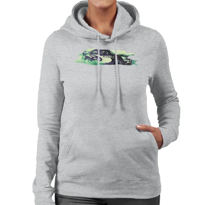 Motorsport Images Subaru Impreza WRC Drift Women's Hooded Sweatshirt Hoodie with Batwing Sleeves Loose Dramatic Motorsport Images Subaru Impreza WRC Drift Women's Hooded Sweatshirt Hoodie with Batwing Sleeves Loose Dramatic