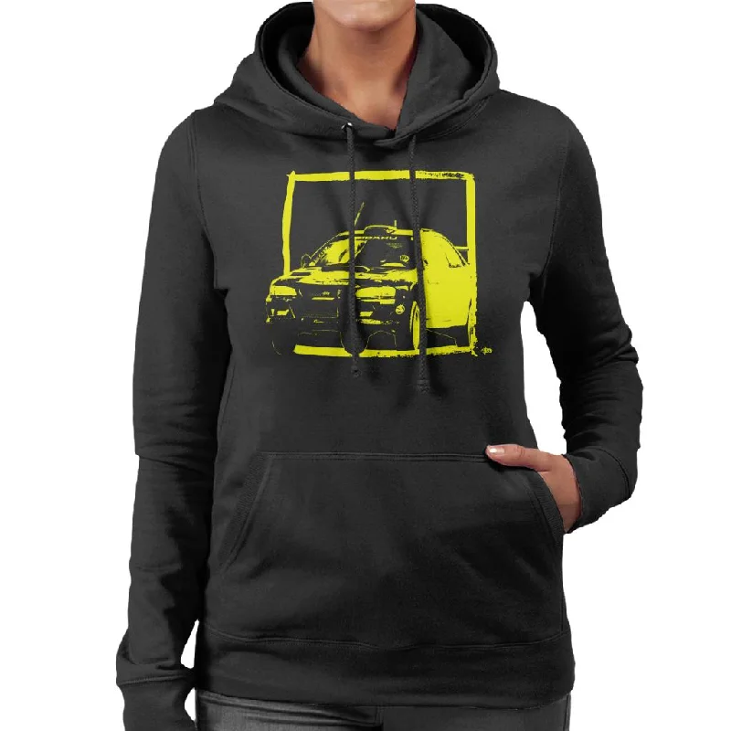 Motorsport Images Subaru Impreza WRC Yellow Women's Hooded Sweatshirt Hoodie with Full-Zip Functional Layering Motorsport Images Subaru Impreza WRC Yellow Women's Hooded Sweatshirt Hoodie with Full-Zip Functional Layering