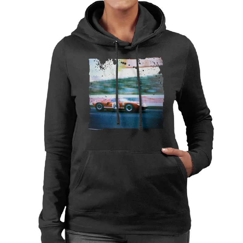 Motorsport Images Sutcliffe Dieter Spoerry Ford GT40 Women's Hooded Sweatshirt Hoodie with Snap Buttons Easy Quick Motorsport Images Sutcliffe Dieter Spoerry Ford GT40 Women's Hooded Sweatshirt Hoodie with Snap Buttons Easy Quick