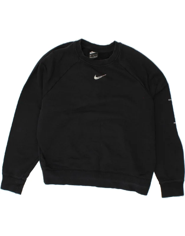 NIKE Womens Oversized Graphic Sweatshirt Jumper UK 18 XL Black Cotton Hoodie with Bell Sleeves Flared Feminine NIKE Womens Oversized Graphic Sweatshirt Jumper UK 18 XL Black Cotton Hoodie with Bell Sleeves Flared Feminine