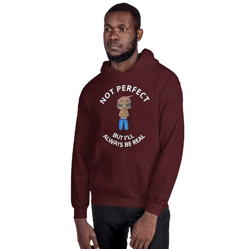 Not Perfect Pac Unisex Hoodie Hoodie with Elastic Waist Stretchable Comfortable