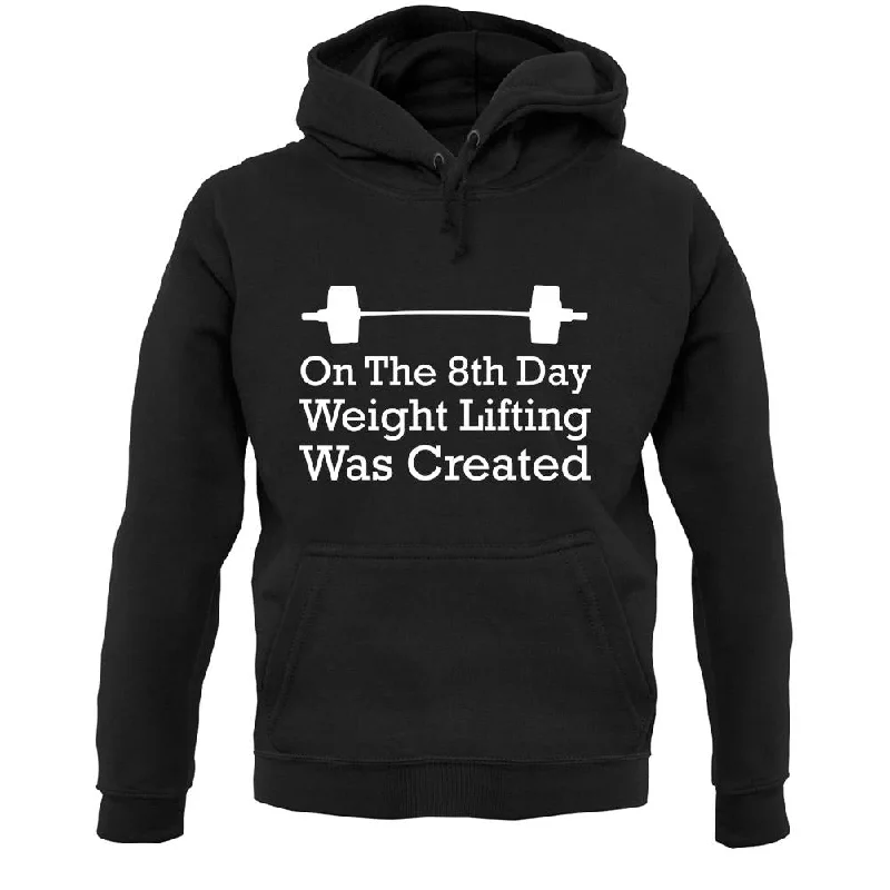 On The 8th Day Weight Lifting Was Created Unisex Hoodie Hoodie with Sequins Glamorous Eye-catching On The 8th Day Weight Lifting Was Created Unisex Hoodie Hoodie with Sequins Glamorous Eye-catching
