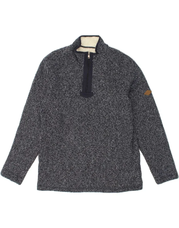 ORVIS Mens Zip Neck Sweatshirt Jumper Medium Navy Blue Polyester Hoodie with Hood Adjustable Protection ORVIS Mens Zip Neck Sweatshirt Jumper Medium Navy Blue Polyester Hoodie with Hood Adjustable Protection