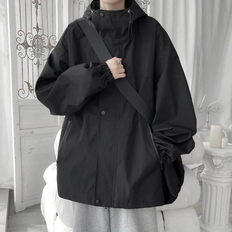 Oversized Windbreaker Hooded Jacket Appliqued Jacket Beaded Jacket Sequined Jacket