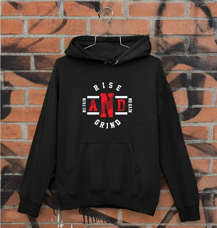 Rise & Grind Gym Unisex Hoodie for Men/Women Hoodie with Hidden Zipper Minimalist Clean Rise & Grind Gym Unisex Hoodie for Men/Women Hoodie with Hidden Zipper Minimalist Clean