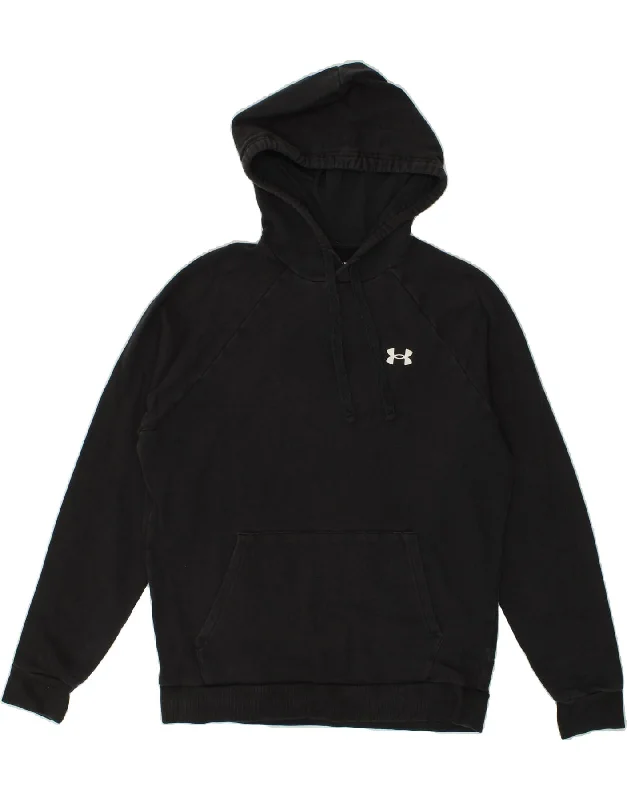 UNDER ARMOUR Mens Hoodie Jumper Medium Black Cotton