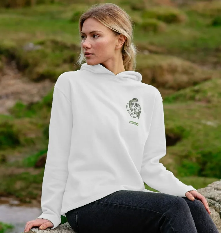 Women's Carp Pocket Hoodie Hoodie with Front Slit Layering Stylish
