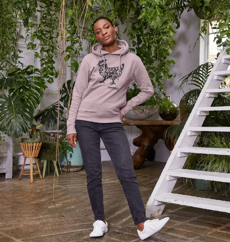 Women's Compassion Chicken Hoodie Hoodie with Toggle Buttons Decorative Unique