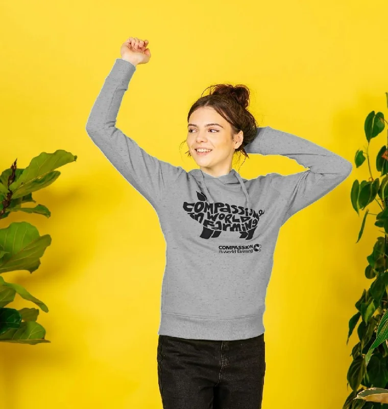 Women's Compassion Pig Hoodie Hoodie with Neon Bright Vibrant