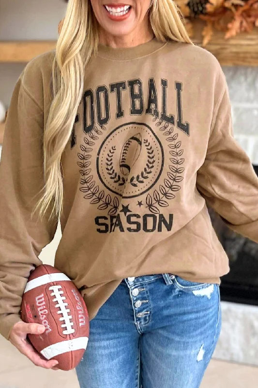 Women's Rugby FOOTBALL SEASON Graphic Game Day Sweatshirt Hoodie with Drawstring Waist Adjustable Fitted Women's Rugby FOOTBALL SEASON Graphic Game Day Sweatshirt Hoodie with Drawstring Waist Adjustable Fitted