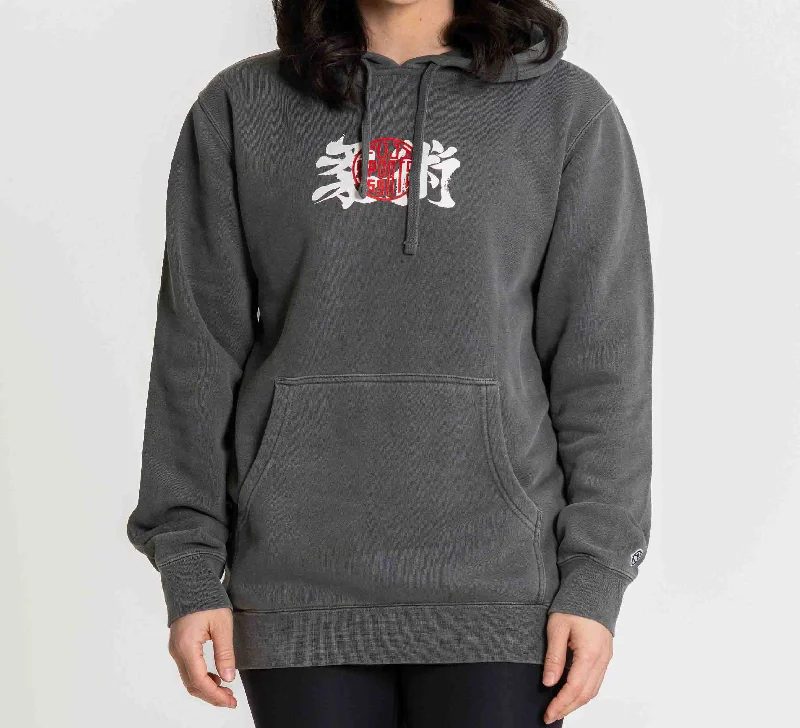 Womens Kanji Hoodie Black