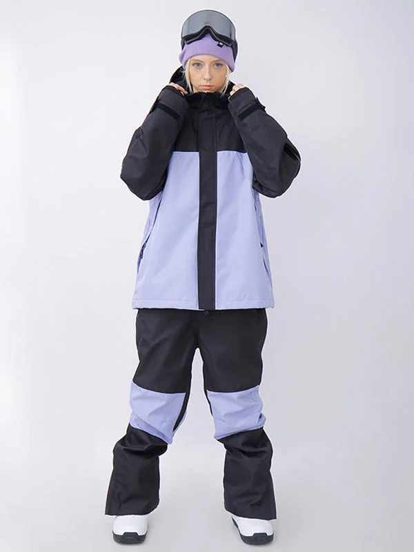 Women's Snowverb Alpine Ranger Colorblock Snow Jacket & Pants Stand-Up Collar Roll-Neck Collar Turtle Neck Women's Snowverb Alpine Ranger Colorblock Snow Jacket & Pants Stand-Up Collar Roll-Neck Collar Turtle Neck