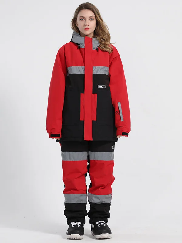 Gsou Snow Women's Infinium Neon Glimmer Snow Jacket & Pants Set Wool Fabric Cashmere Fabric Tweed Fabric