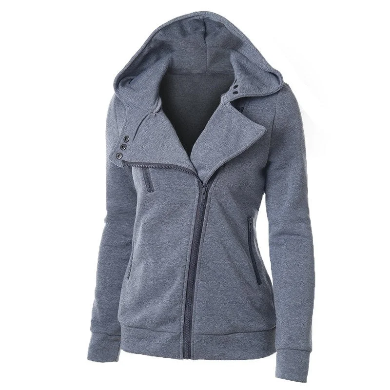Zipper Warm Fashion Hoodies Hoodie with Hem Embroidery Detailed Premium