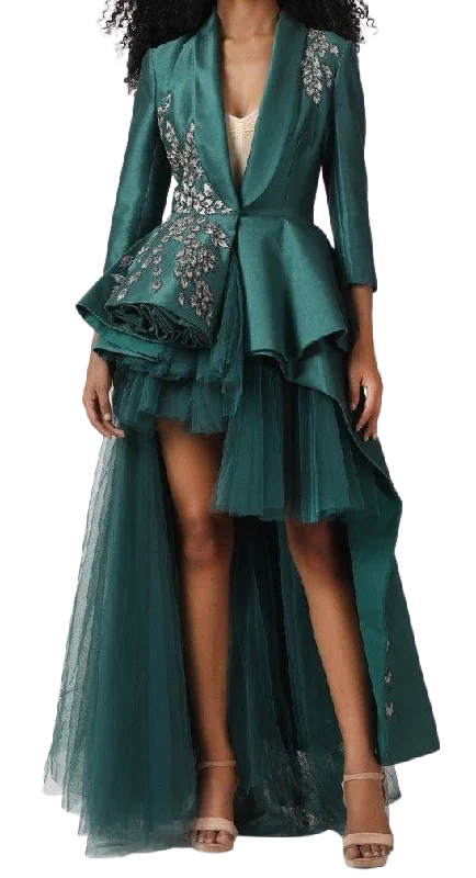 Asymmetrical Emerald Jacket Tulle Dress Notch Collar Jacket Peter Pan Collar Jacket Cowl Neck Jacket Asymmetrical Emerald Jacket Tulle Dress Notch Collar Jacket Peter Pan Collar Jacket Cowl Neck Jacket