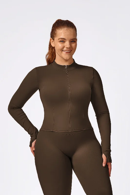 Superset Curvy Zipper Up Jacket Toggled Jacket Drawstring Jacket Belted Jacket