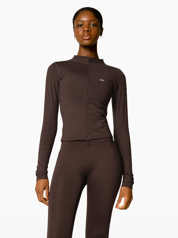The Curve Jacket / Espresso Tailored Jacket Straight Jacket A-Line Jacket