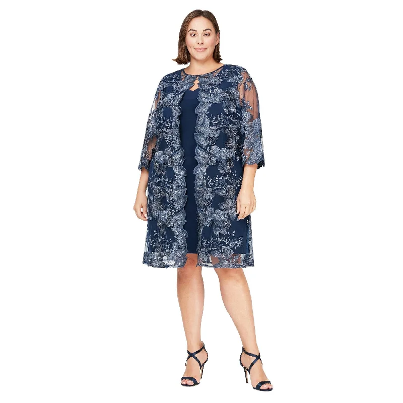 Alex Evenings AE84122202 Plus Size Short Jacket Dress V-Neck Jacket Boat Neck Jacket Square Neck Jacket Alex Evenings AE84122202 Plus Size Short Jacket Dress V-Neck Jacket Boat Neck Jacket Square Neck Jacket