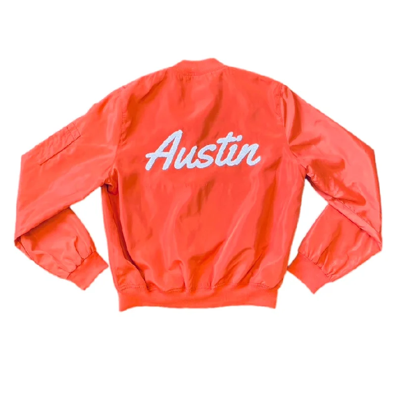 Austin Bomber Jacket Boat Neck Shawl Collar Notched Collar