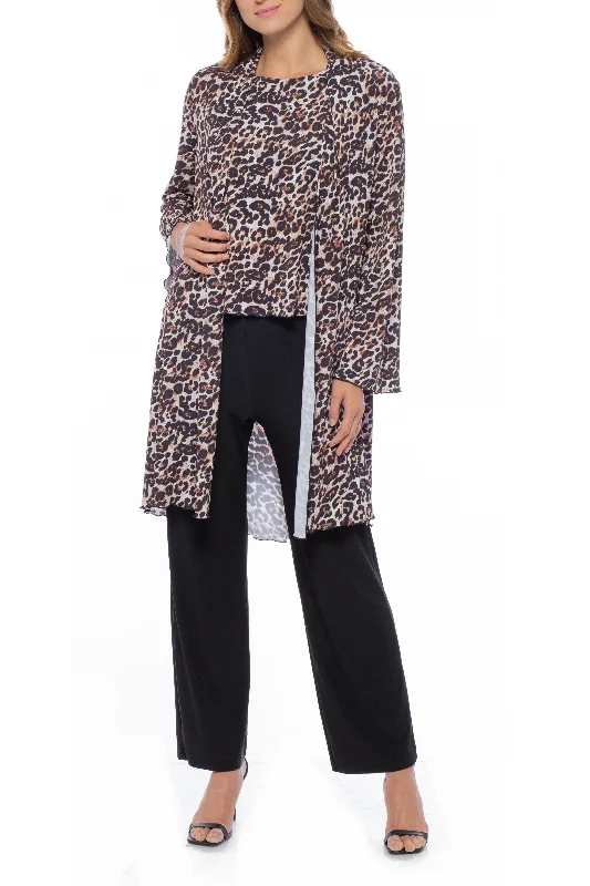 Marina Animal Print Top Jacket Elastic Waist Pant Set Oversized Jacket Tailored Jacket Straight Jacket Marina Animal Print Top Jacket Elastic Waist Pant Set Oversized Jacket Tailored Jacket Straight Jacket