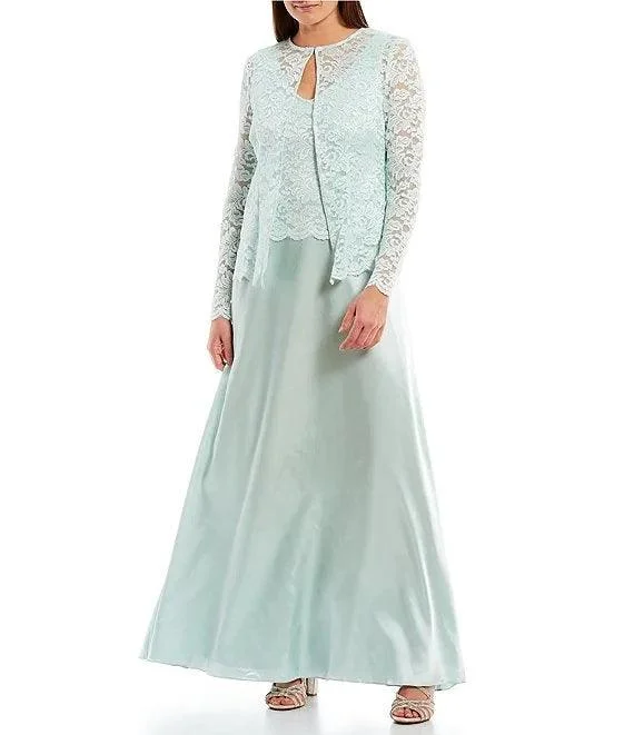 Marina Long Sleeveless Formal Jacket Lace Dress Bomber Jacket Anorak Windbreaker