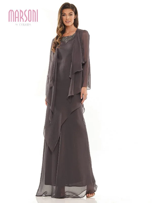 Marsoni 1230 Long Sleeveless Formal Jacket Dress Zippered Jacket Buttoned Jacket Snapped Jacket Marsoni 1230 Long Sleeveless Formal Jacket Dress Zippered Jacket Buttoned Jacket Snapped Jacket