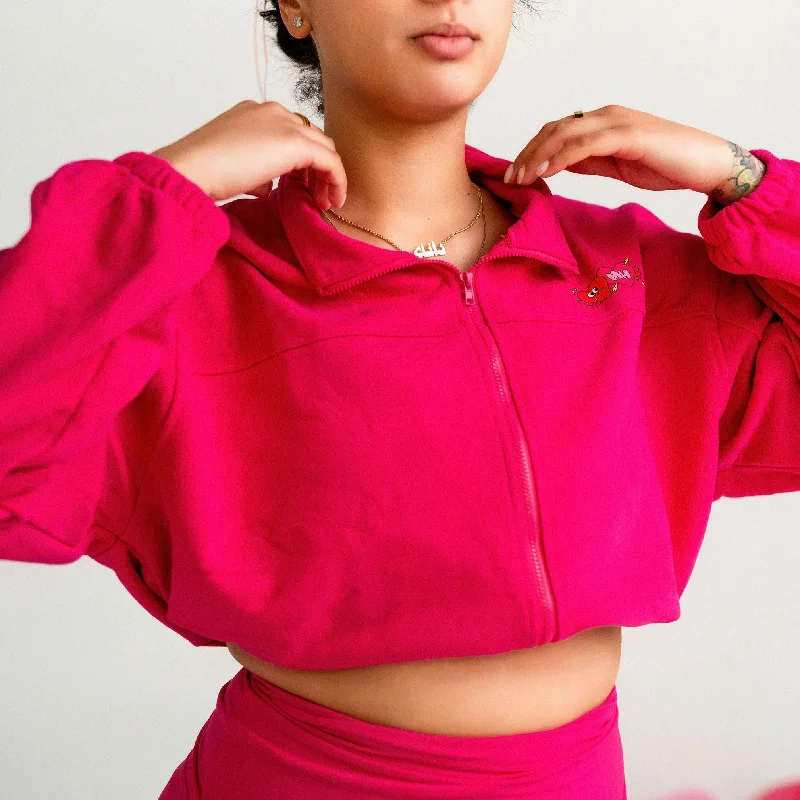 LOVER GIRL -FLEECE ZIP UP JACKET (ADJUSTABLE WAIST) Zip Front Button Front Snap Front LOVER GIRL -FLEECE ZIP UP JACKET (ADJUSTABLE WAIST) Zip Front Button Front Snap Front