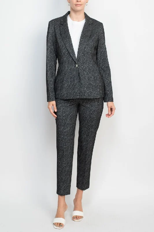 Nanette Lepore Formal Lurex Jacket Mid Waist Pant Suit Collared Jacket Crew Neck Jacket Turtle Neck Jacket Nanette Lepore Formal Lurex Jacket Mid Waist Pant Suit Collared Jacket Crew Neck Jacket Turtle Neck Jacket