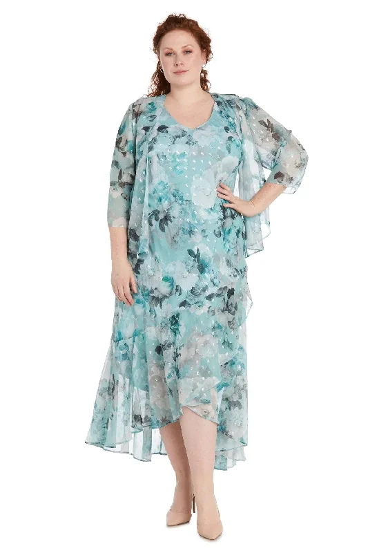 R&M Richards 9966W Plus Size Floral High Low Jacket Dress Denim Jacket Leather Jacket Suede Jacket R&M Richards 9966W Plus Size Floral High Low Jacket Dress Denim Jacket Leather Jacket Suede Jacket