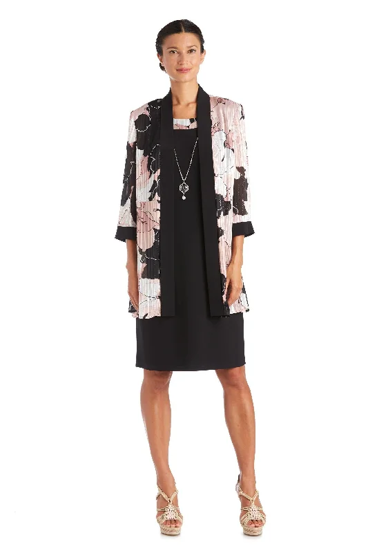 R&M Richards 7139 Two Piece Print Jacket Short Dress Oversized Jacket Tailored Jacket Straight Jacket R&M Richards 7139 Two Piece Print Jacket Short Dress Oversized Jacket Tailored Jacket Straight Jacket