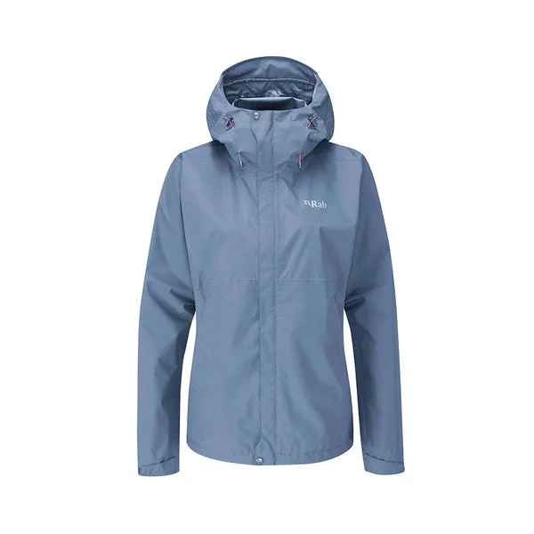 【英國 RAB】Downpour Eco Jacket 透氣防風防水連帽外套 女款 白令海藍 QWG83