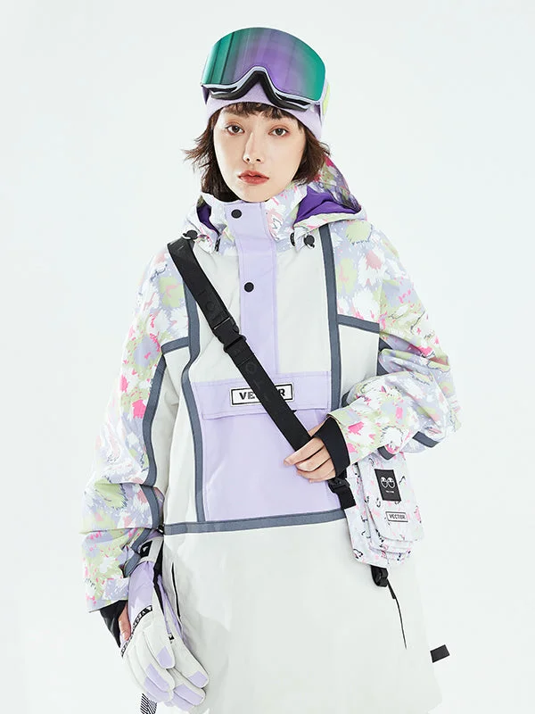 Women's Vector Unisex Reflective Colorful Winter Anorak Snow Jacket