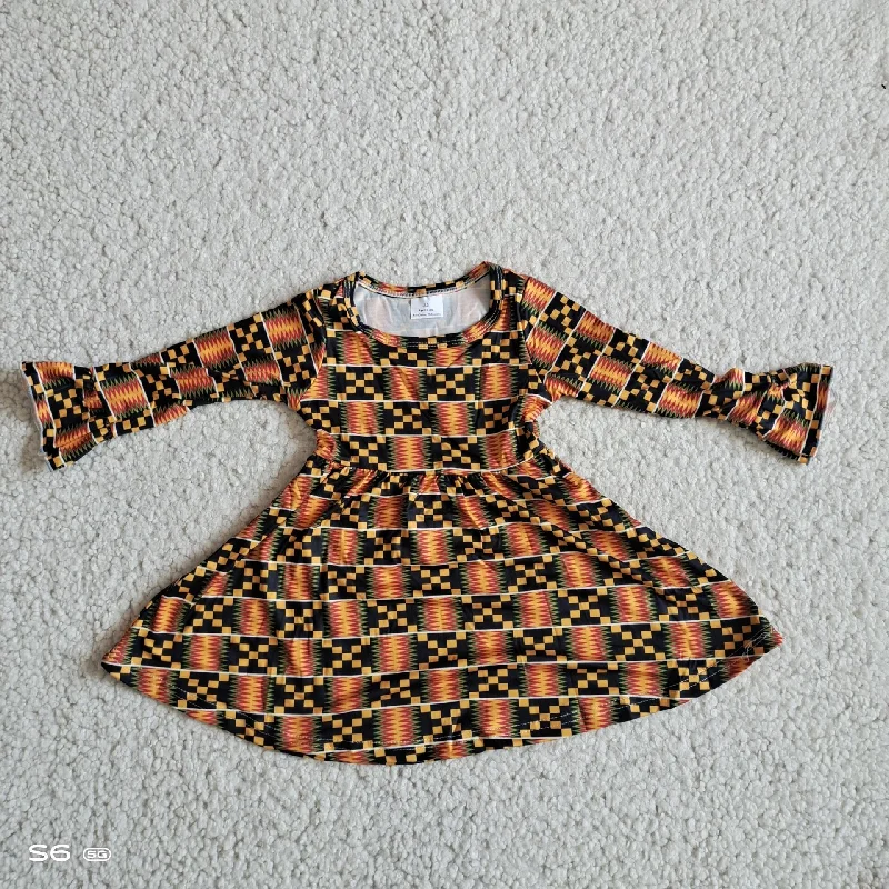 RTS NO MOQ SALES G2-24-2*] Yellow and black diamond plaid long-sleeved skirt cashmere skirt soft