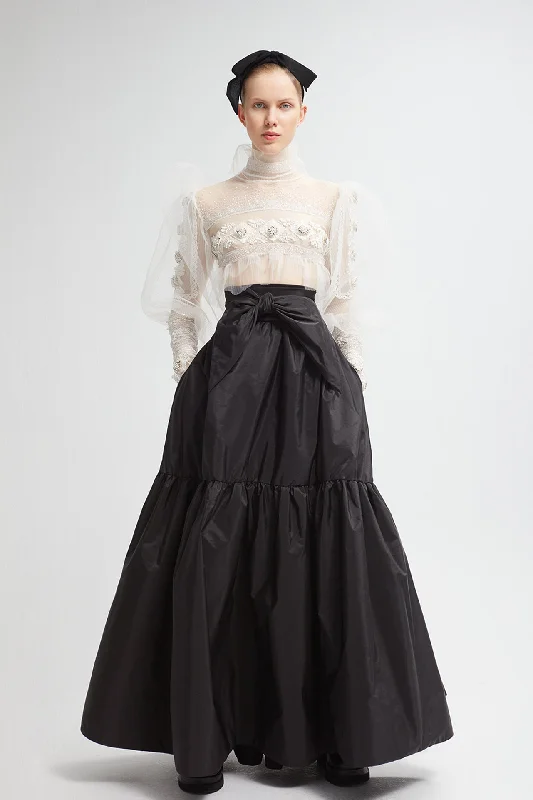 Tami tulle blouse with taffeta skirt